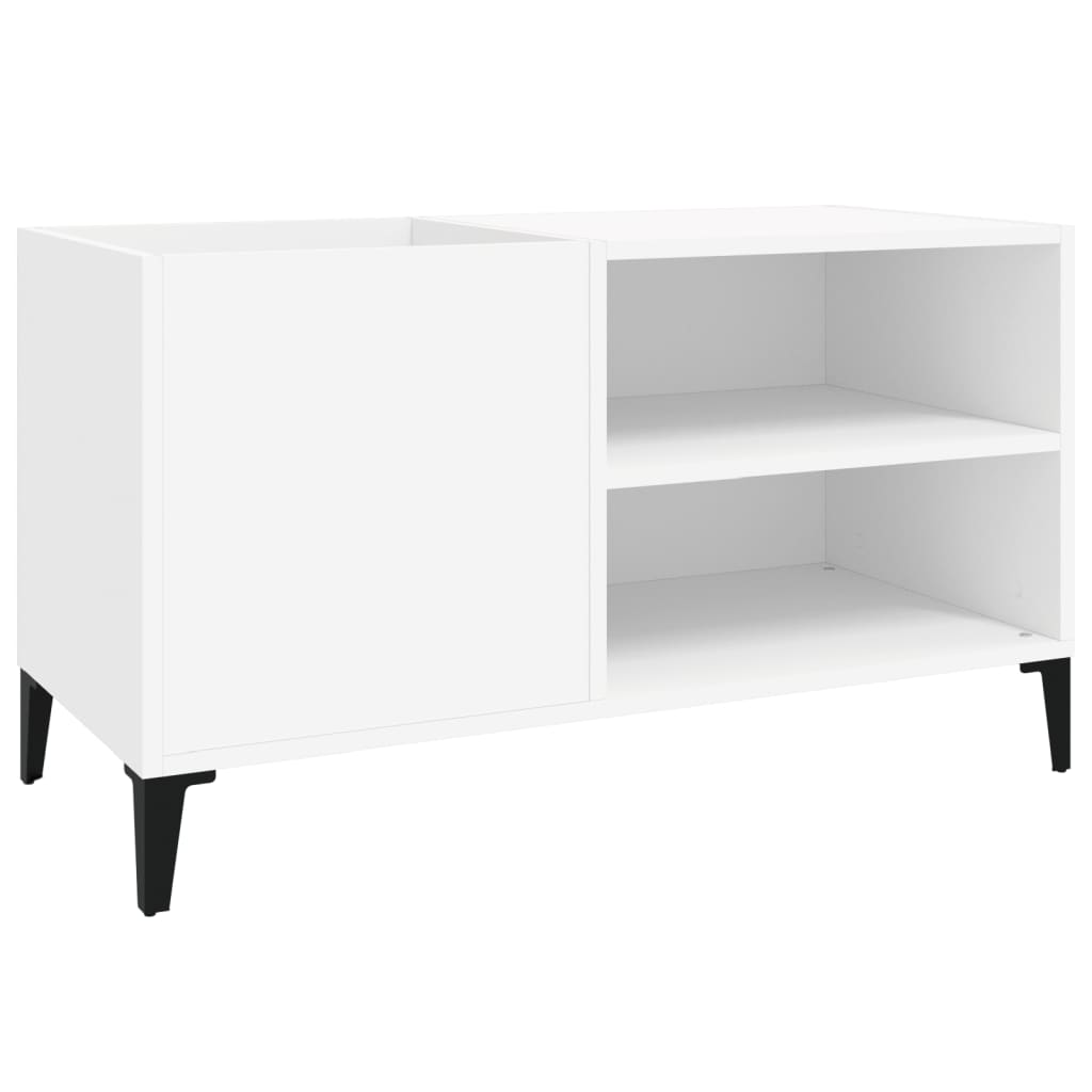 Record Cabinet White 84,5x38x48 cm Engineered Wood