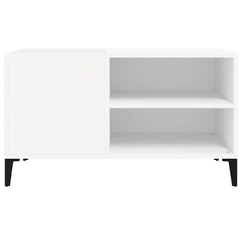 Record Cabinet White 84,5x38x48 cm Engineered Wood