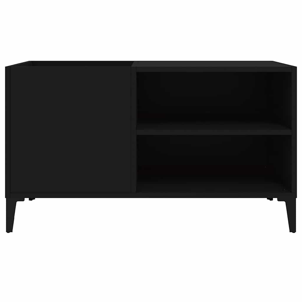 Record Cabinet Black 84,5x38x48 cm Engineered Wood