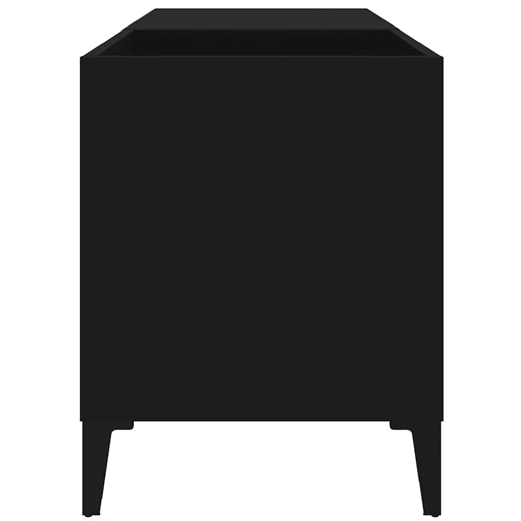 Record Cabinet Black 84,5x38x48 cm Engineered Wood