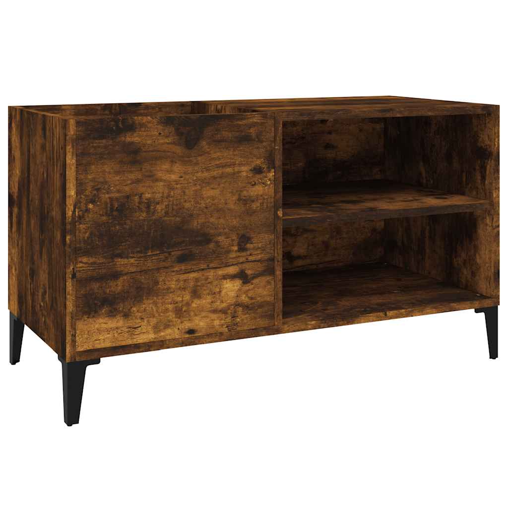Record Cabinet Smoked Oak 84,5x38x48 cm Engineered Wood
