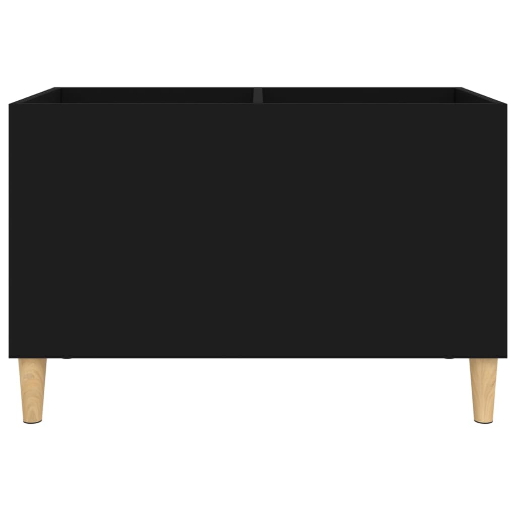 Record Cabinet Black 74.5x38x48 cm Engineered Wood