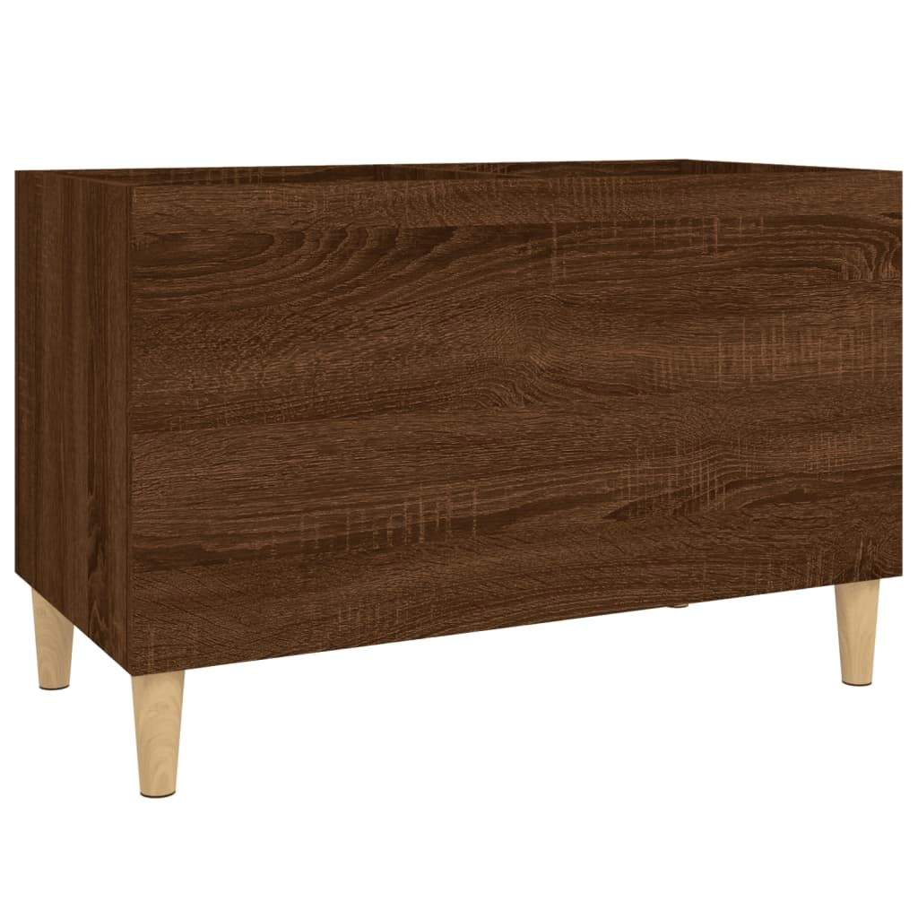 Record Cabinet Brown Oak 74.5x38x48 cm Engineered Wood