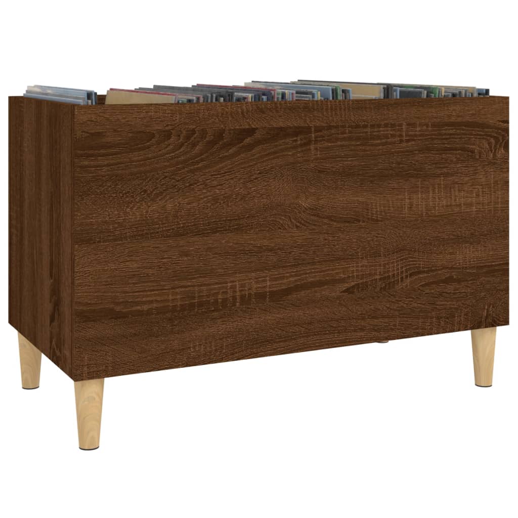 Record Cabinet Brown Oak 74.5x38x48 cm Engineered Wood