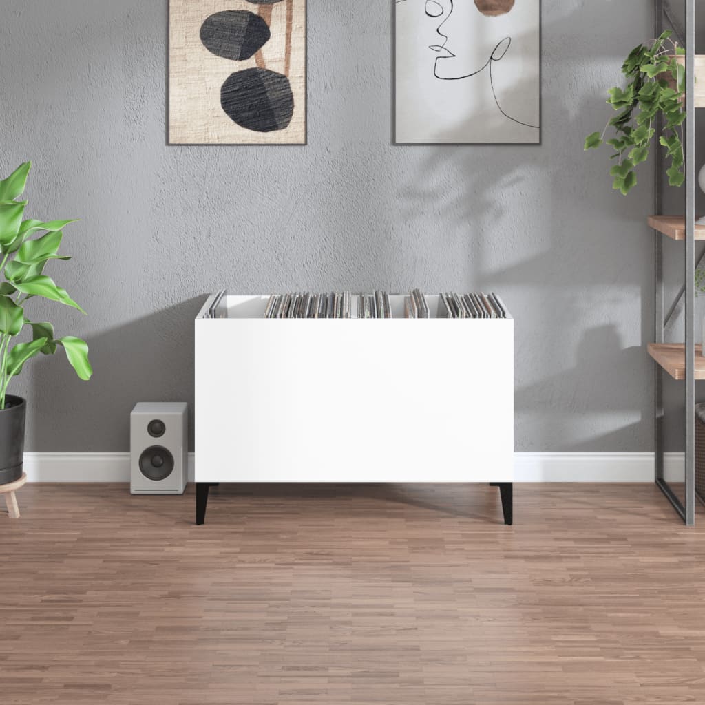 Record Cabinet | High-gloss white | Engineered wood, metal | Medium