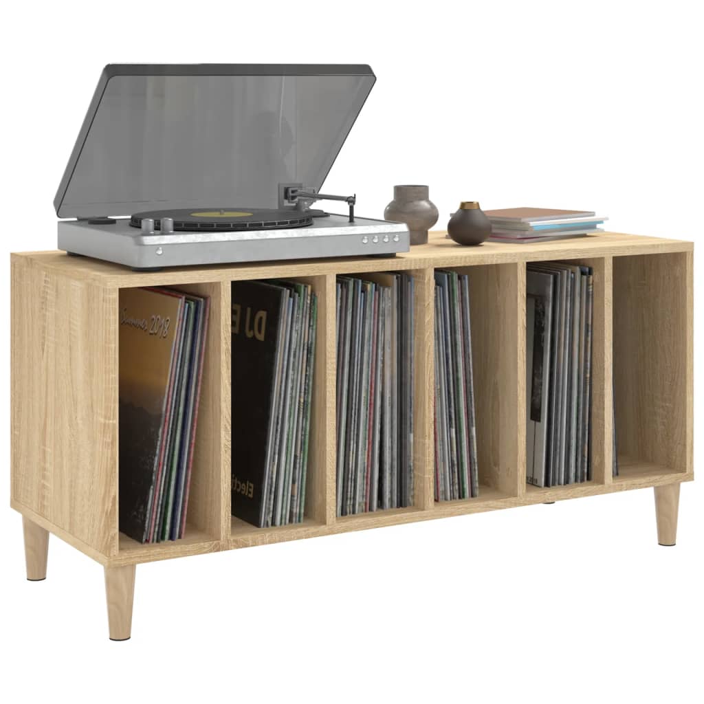 Record Cabinet | Sonoma oak | Engineered wood | Medium | Record Cabinet