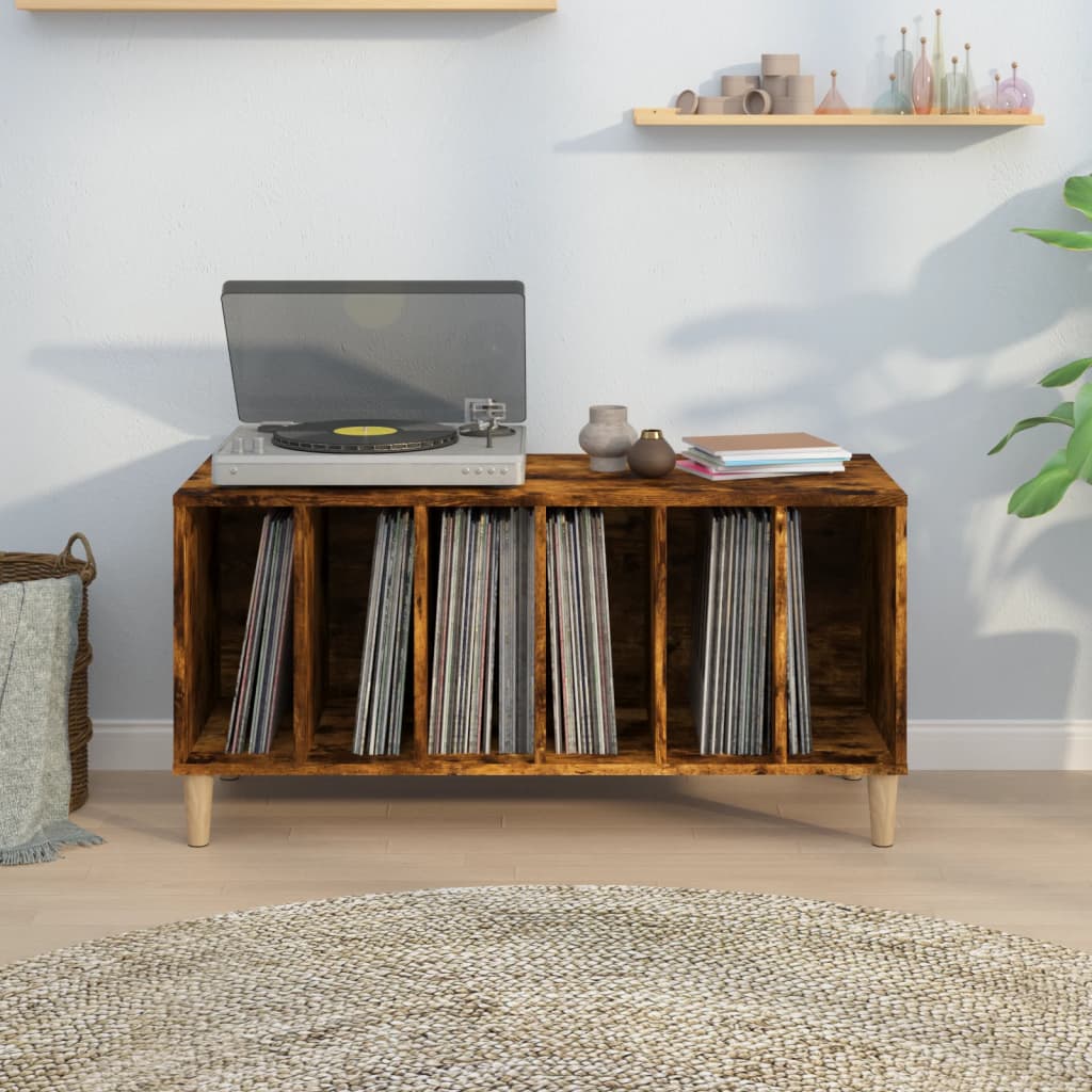 Record Cabinet | Smoked Oak | Engineered Wood | Medium | Record Cabinet