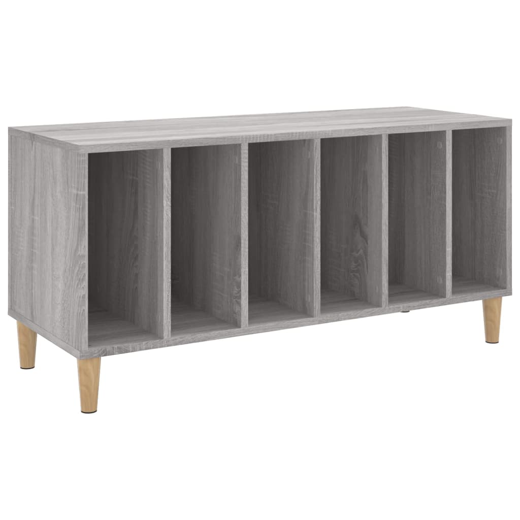 Record Cabinet | Grey Sonoma | Engineered wood, Solid eucalyptus wood
