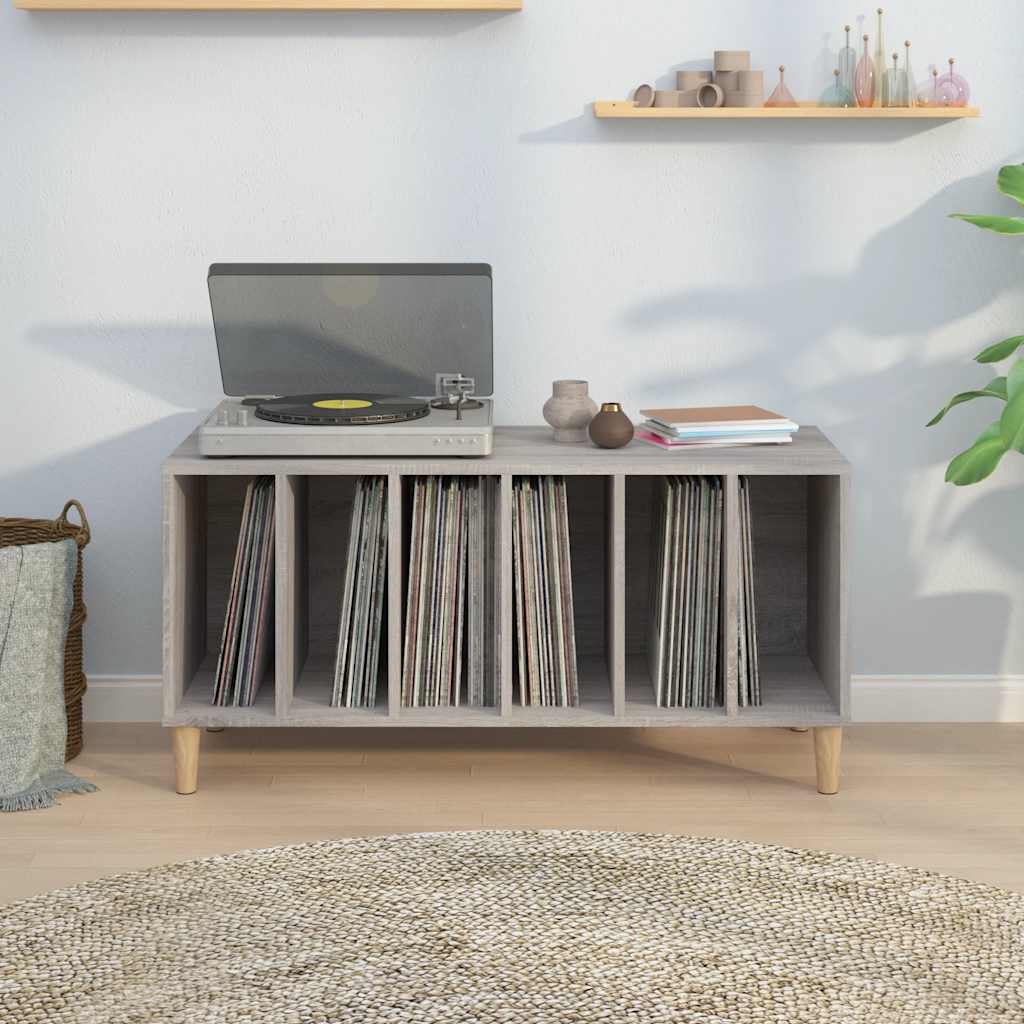 Record Cabinet Grey Sonoma 100x38x48 cm Engineered Wood