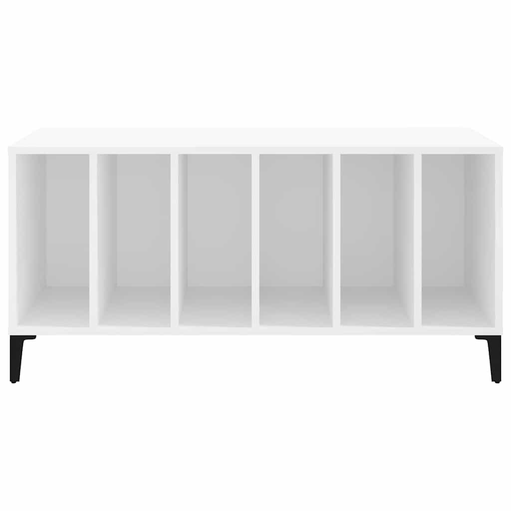 Record Cabinet White 100x38x48 cm Engineered Wood
