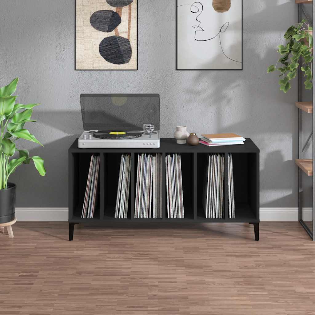 Record Cabinet | Black | Engineered wood, metal | Medium | Record Cabinet