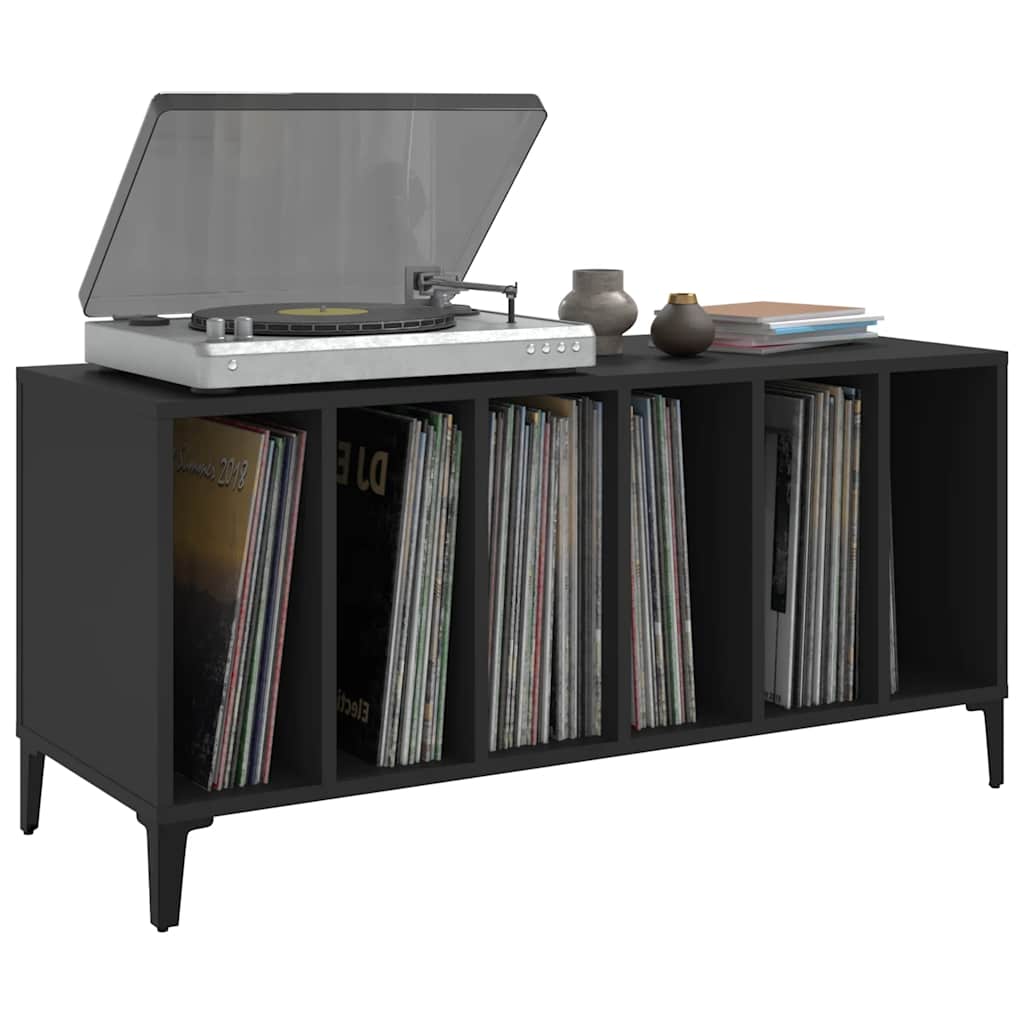 Record Cabinet | Black | Engineered wood, metal | Medium | Record Cabinet