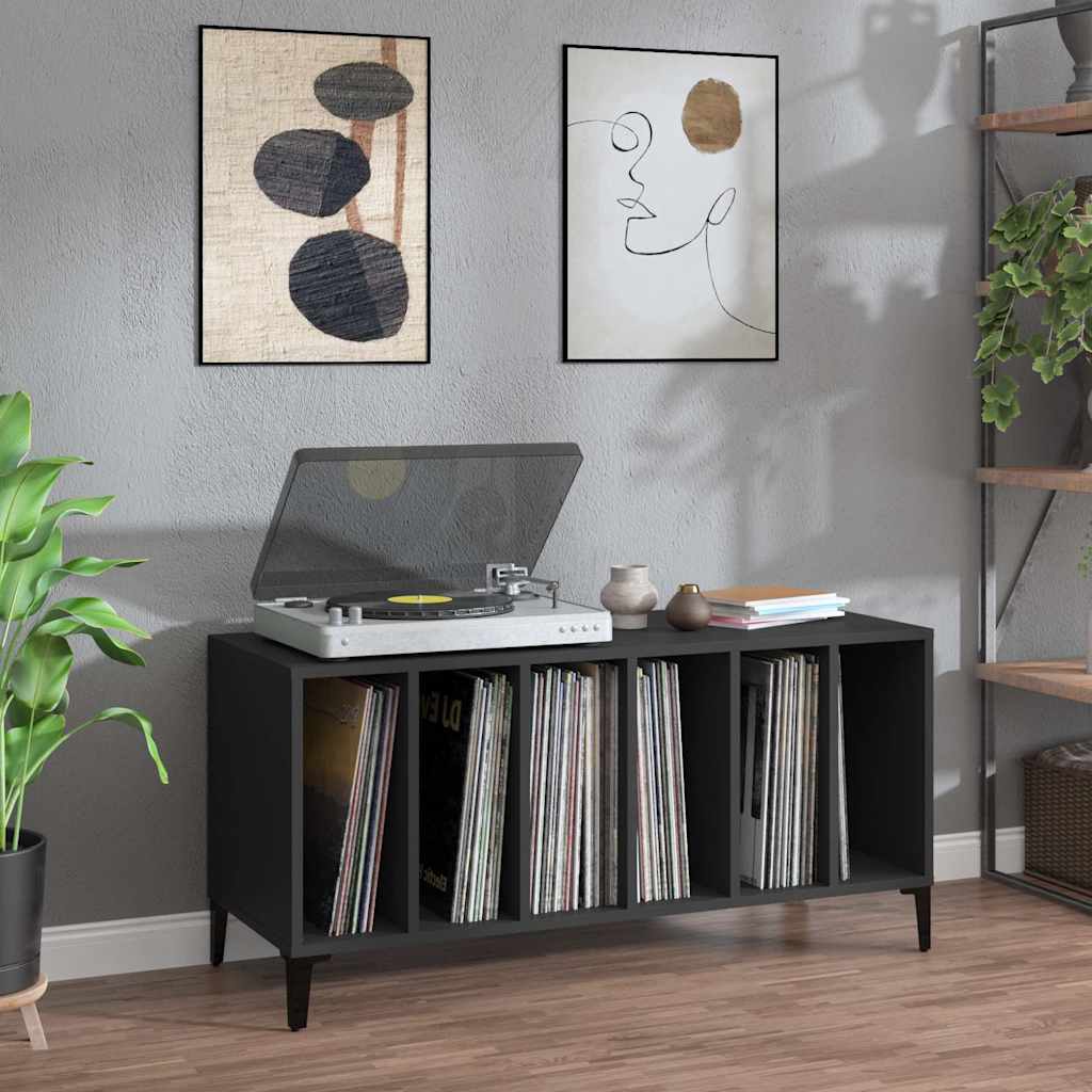 Record Cabinet | Black | Engineered wood, metal | Medium | Record Cabinet