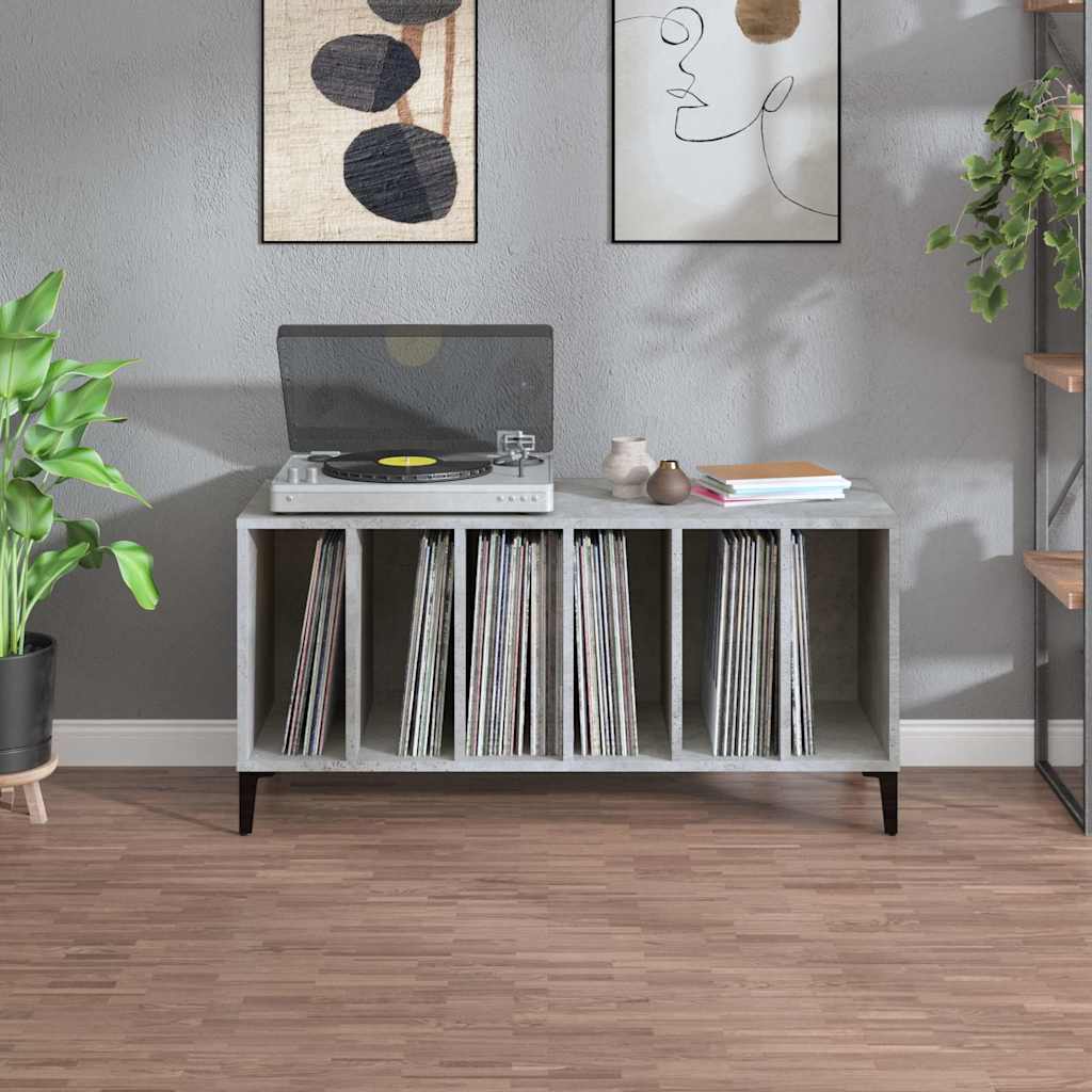 Record Cabinet | Concrete grey | Engineered wood, metal | Record Cabinet