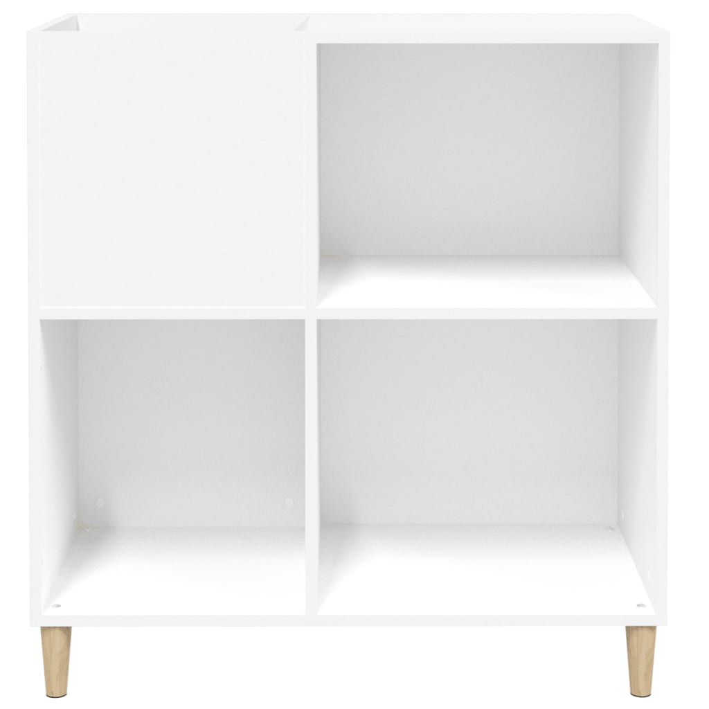 Record Cabinet White 84,5x38x89 cm Engineered Wood