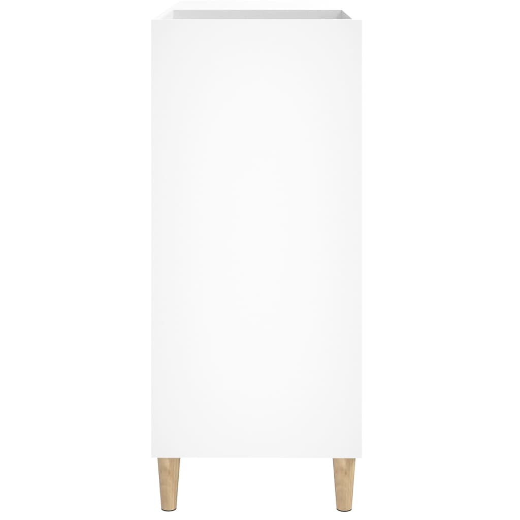 Record Cabinet White 84,5x38x89 cm Engineered Wood