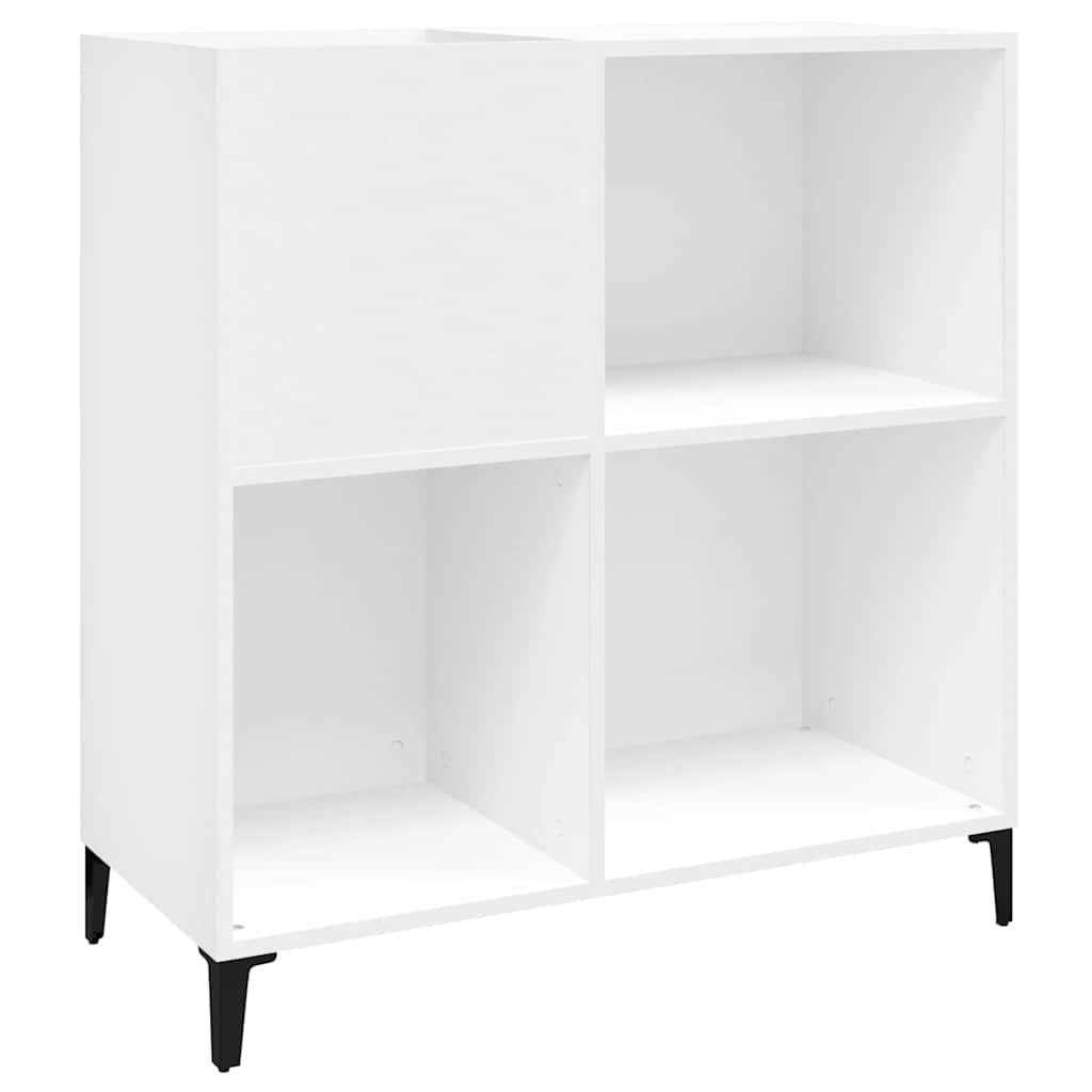 Record Cabinet White 84,5x38x89 cm Engineered Wood