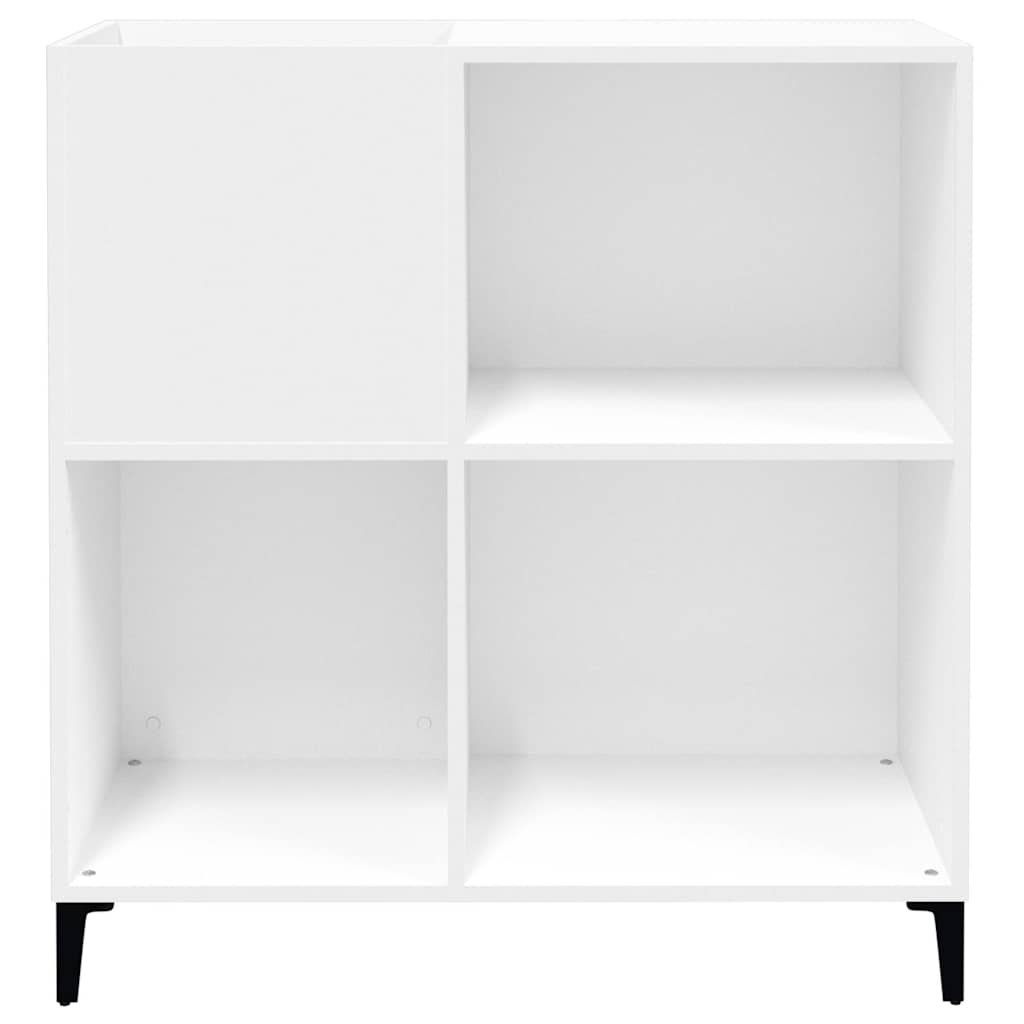 Record Cabinet White 84,5x38x89 cm Engineered Wood