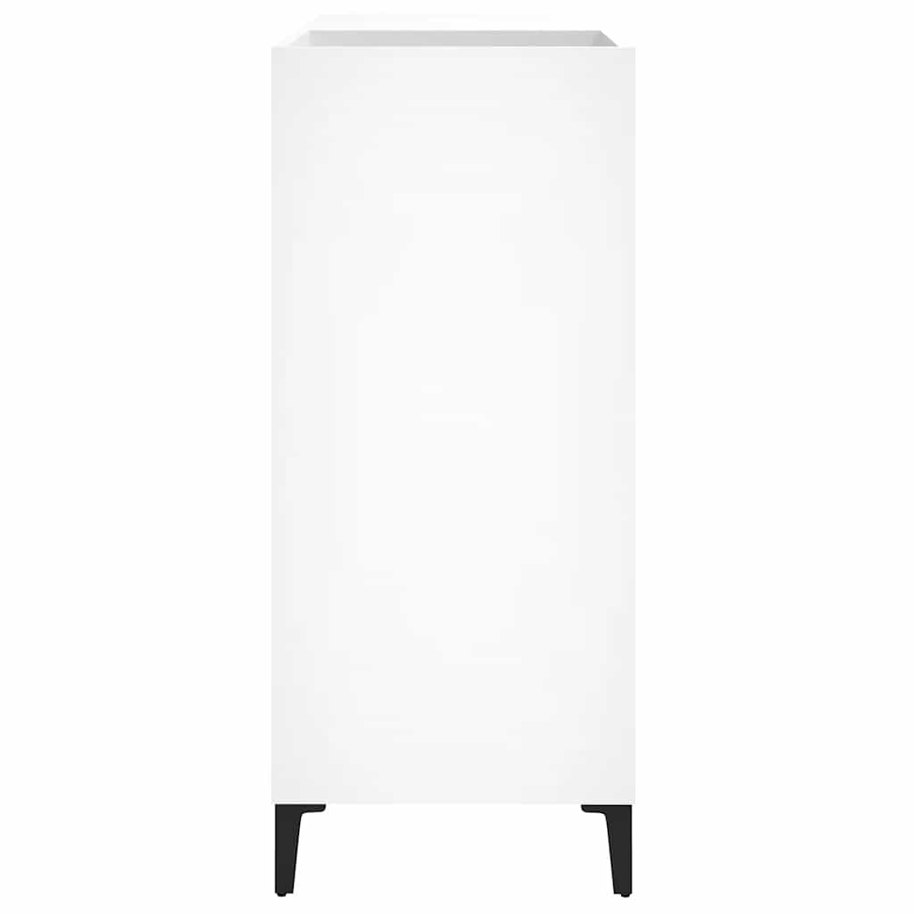Record Cabinet White 84,5x38x89 cm Engineered Wood