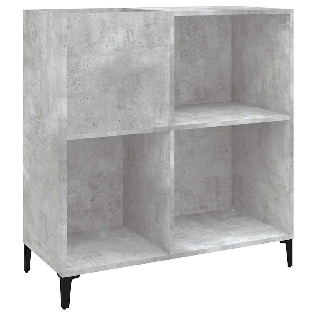 Record Cabinet Concrete Grey 84,5x38x89 cm Engineered Wood
