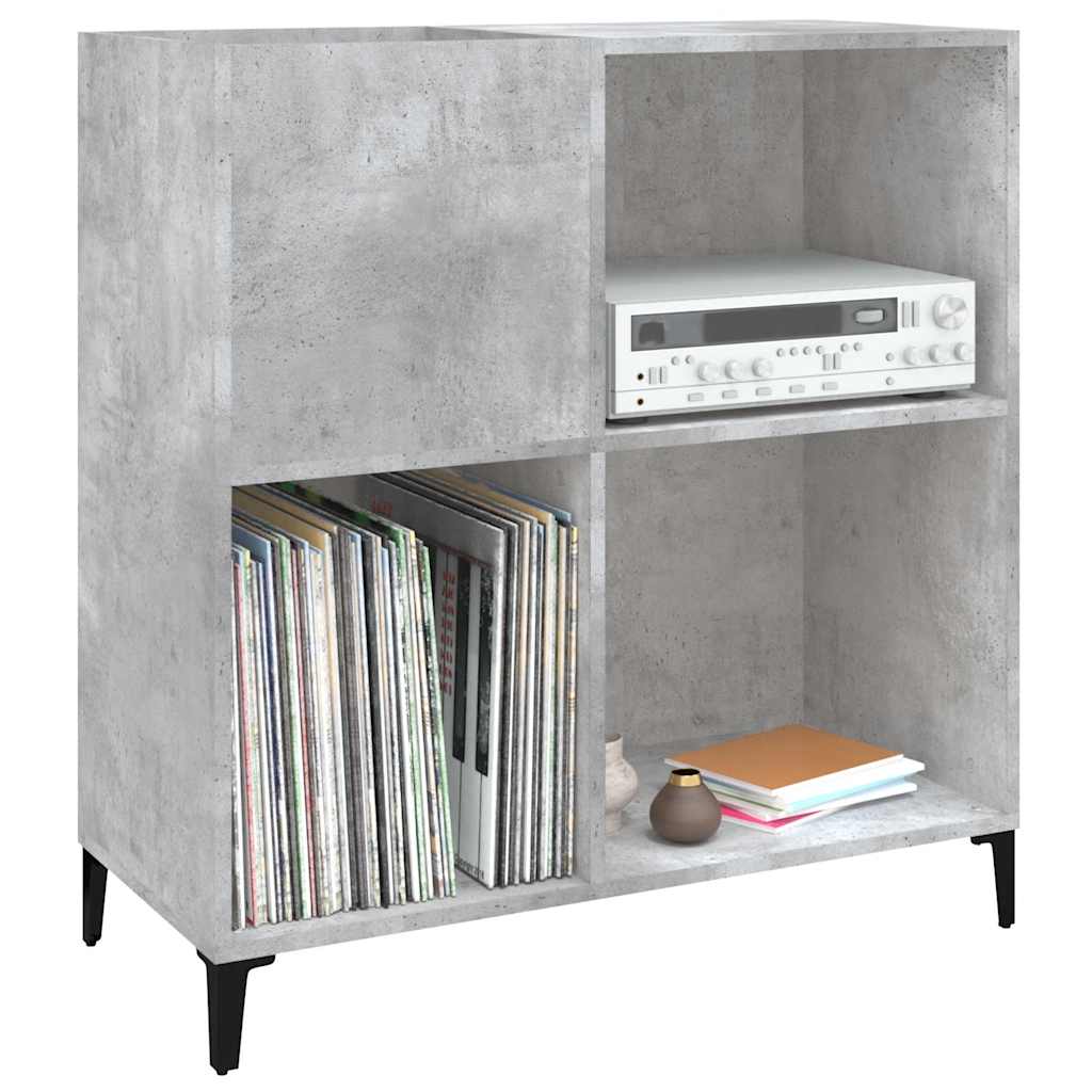 Record Cabinet | Concrete grey | Engineered wood, Metal | Medium