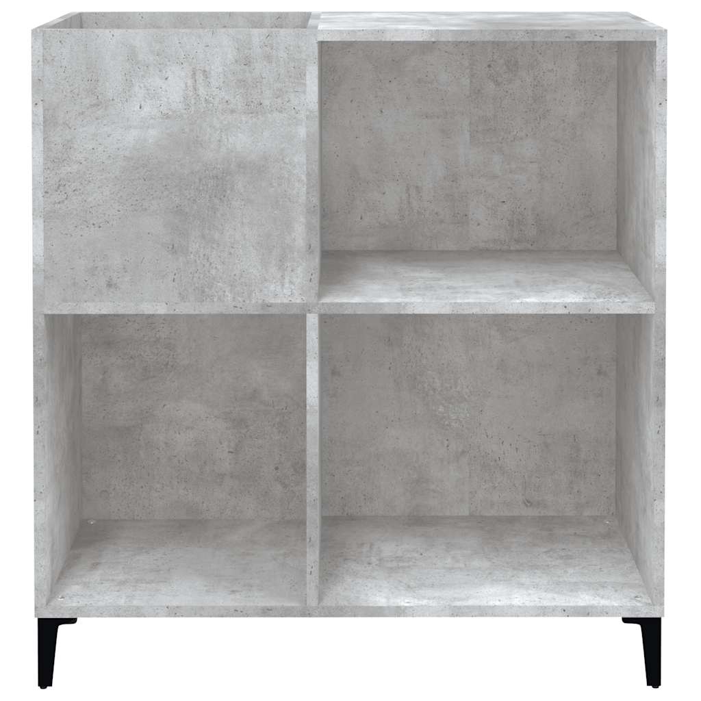 Record Cabinet Concrete Grey 84,5x38x89 cm Engineered Wood