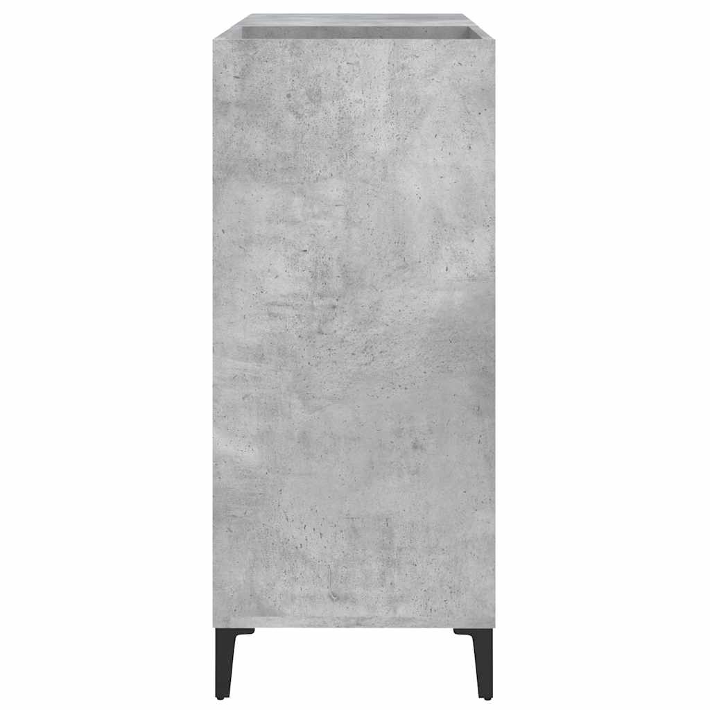 Record Cabinet Concrete Grey 84,5x38x89 cm Engineered Wood