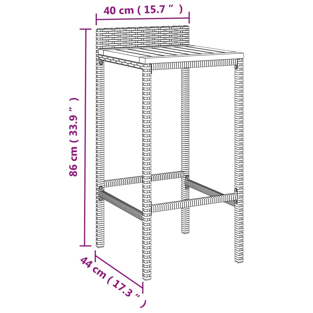 Garden Bar Set | Grey