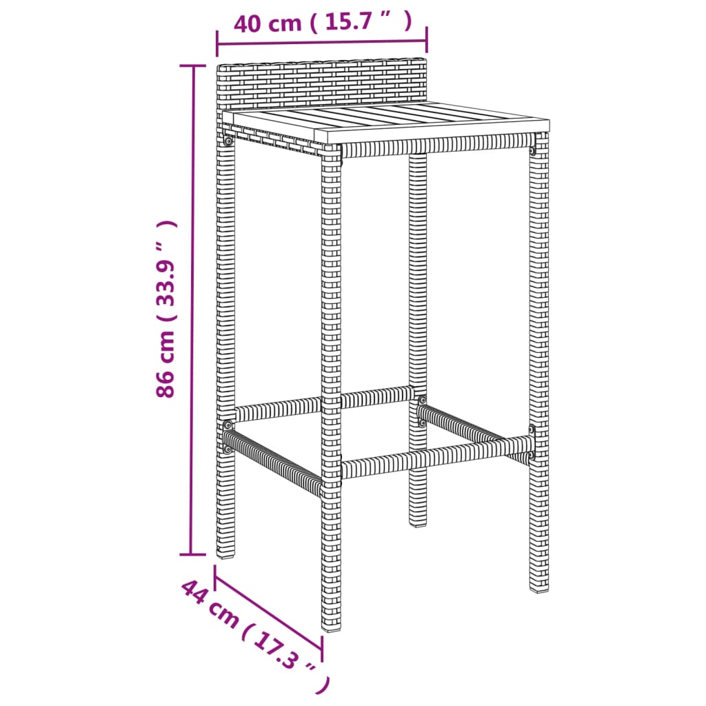 Garden Bar Set | Grey