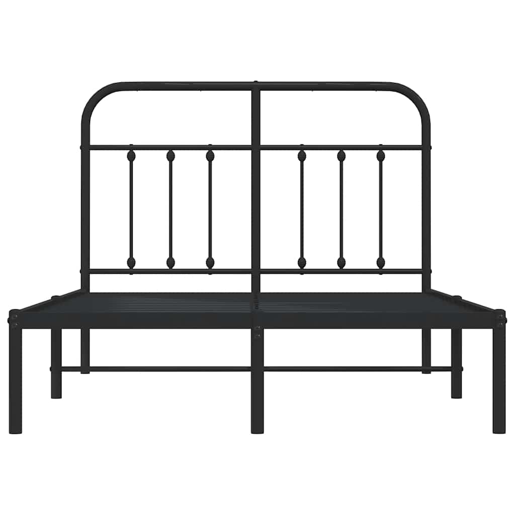Bed Frame | Black | Powder-Coated Steel | 120x200 cm | Bed Frame