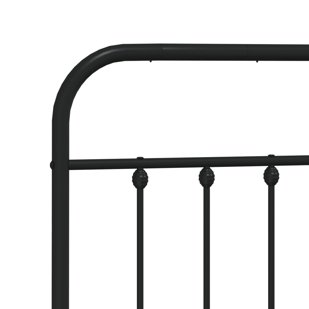 Bed Frame | Black | Powder-coated steel | 140x190 cm | Bed Frame