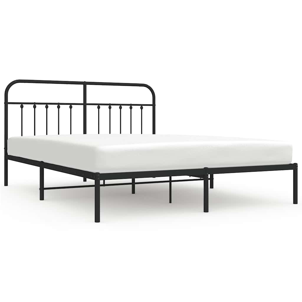 Bed Frame | Black | Steel | Double | Durable | Bed Frame | Rectangular