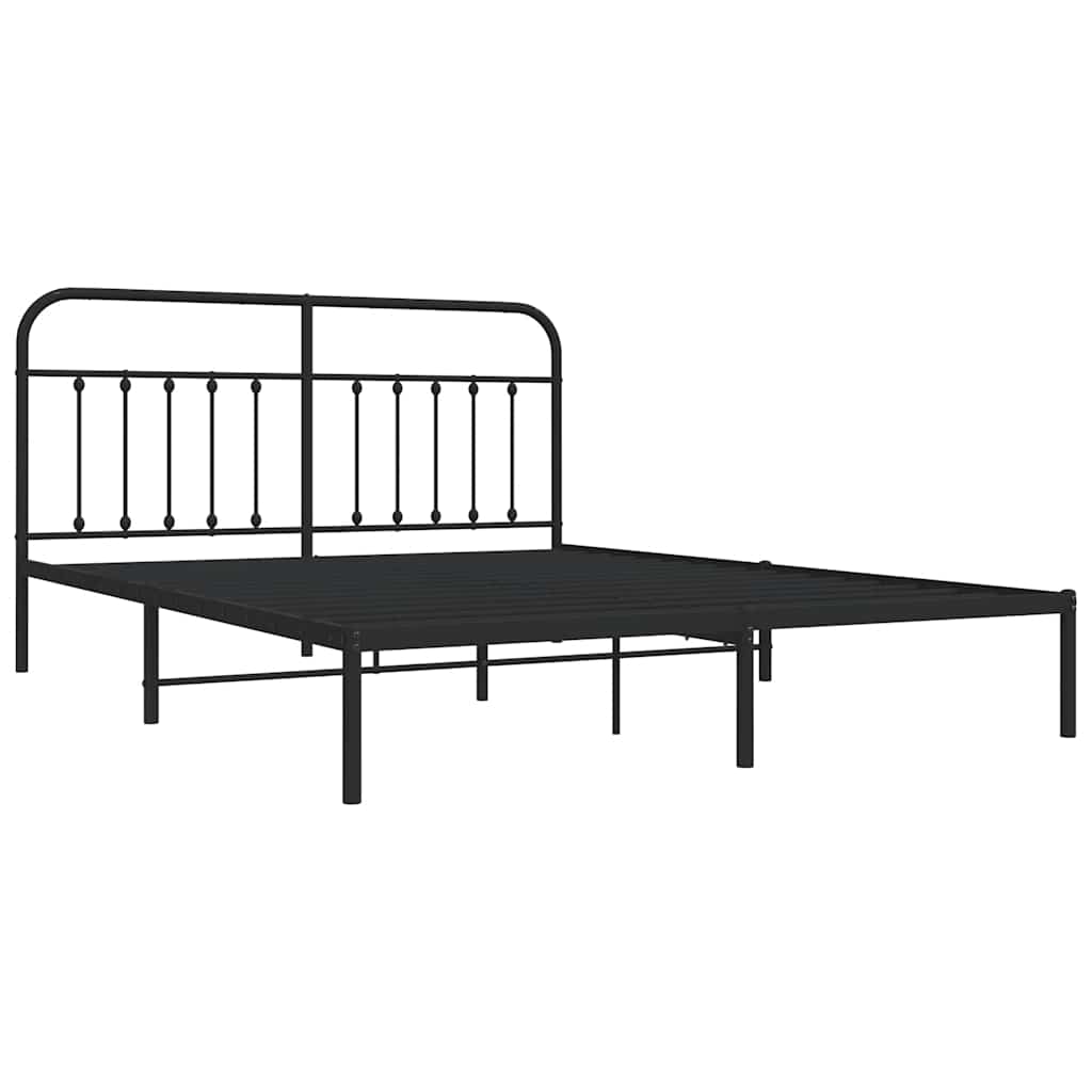 Bed Frame | Black | Steel | Double | Durable | Bed Frame | Rectangular