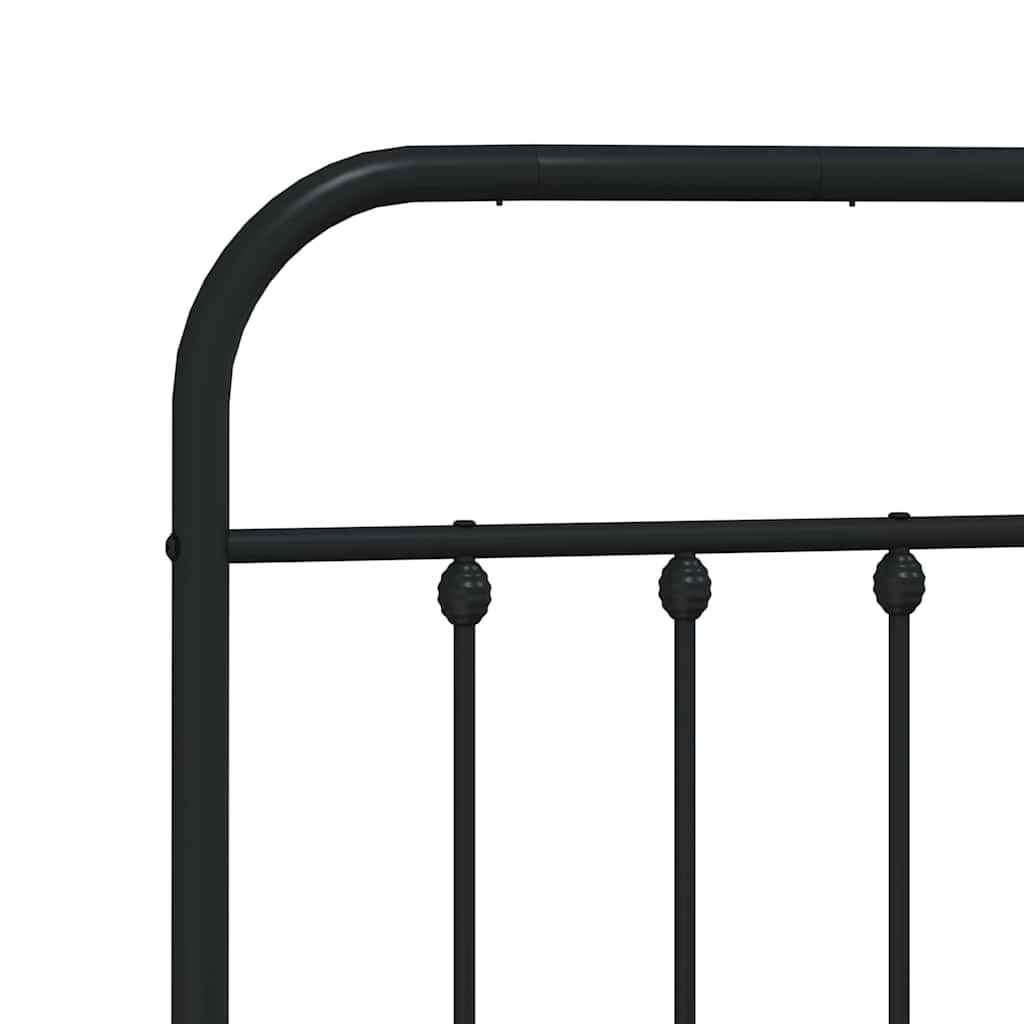 Bed Frame | Black | Steel | 193x203 cm | Bed Frame | Rectangular