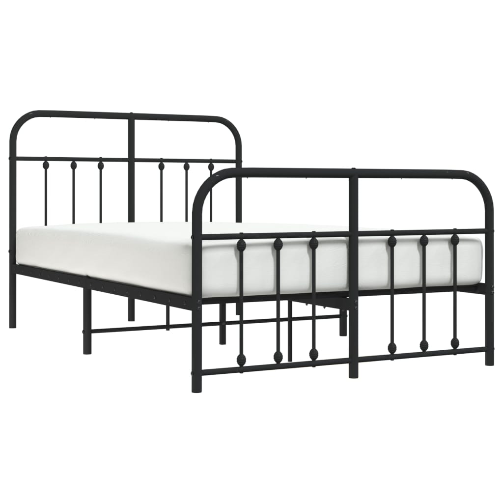 Bed Frame | Black | Powder-Coated Steel | Small Double | Bed Frame
