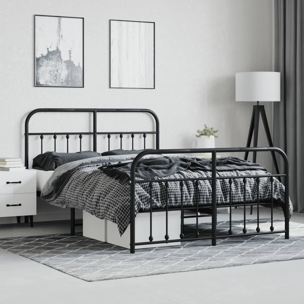 Bed Frame | Black | Bed Frame | Metal Bed Frame | Double Bed | Black Bed