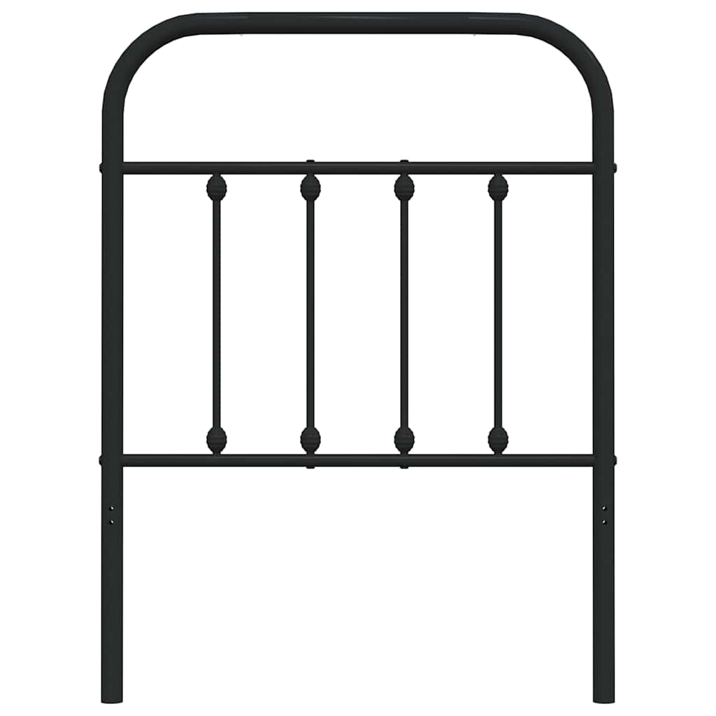 Metal Replace Headboard Black 75 cm