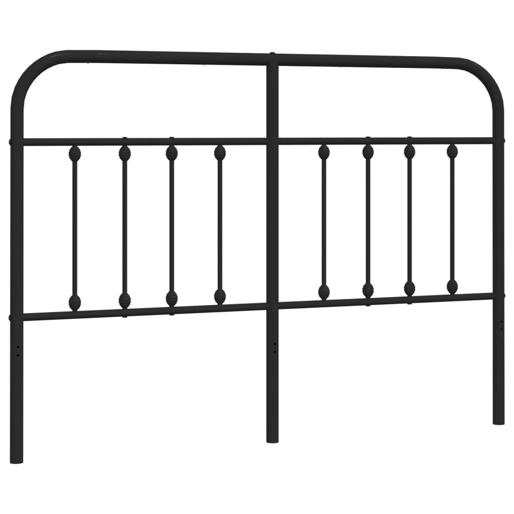 Metal Replace Headboard Black 140 cm