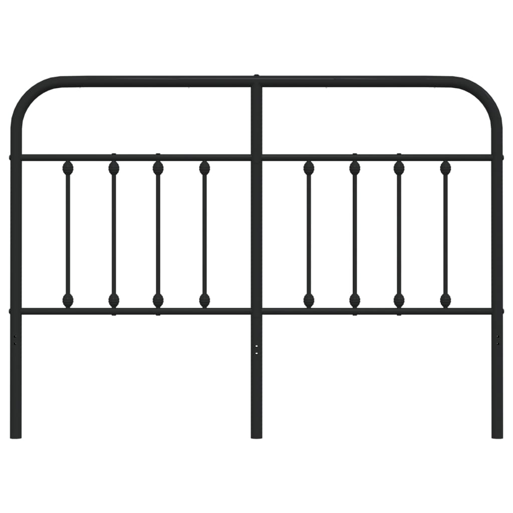 Metal Replace Headboard Black 140 cm