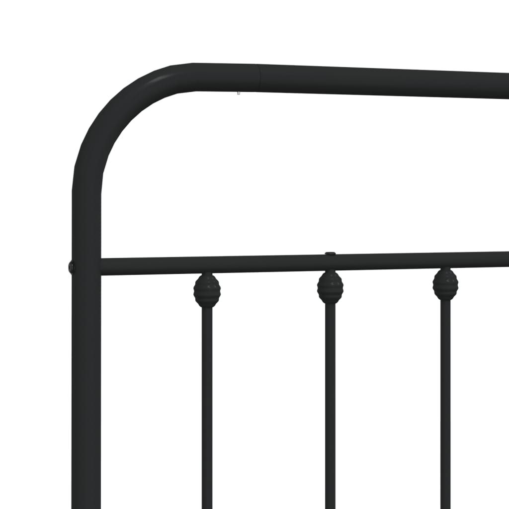 Metal Replace Headboard Black 140 cm
