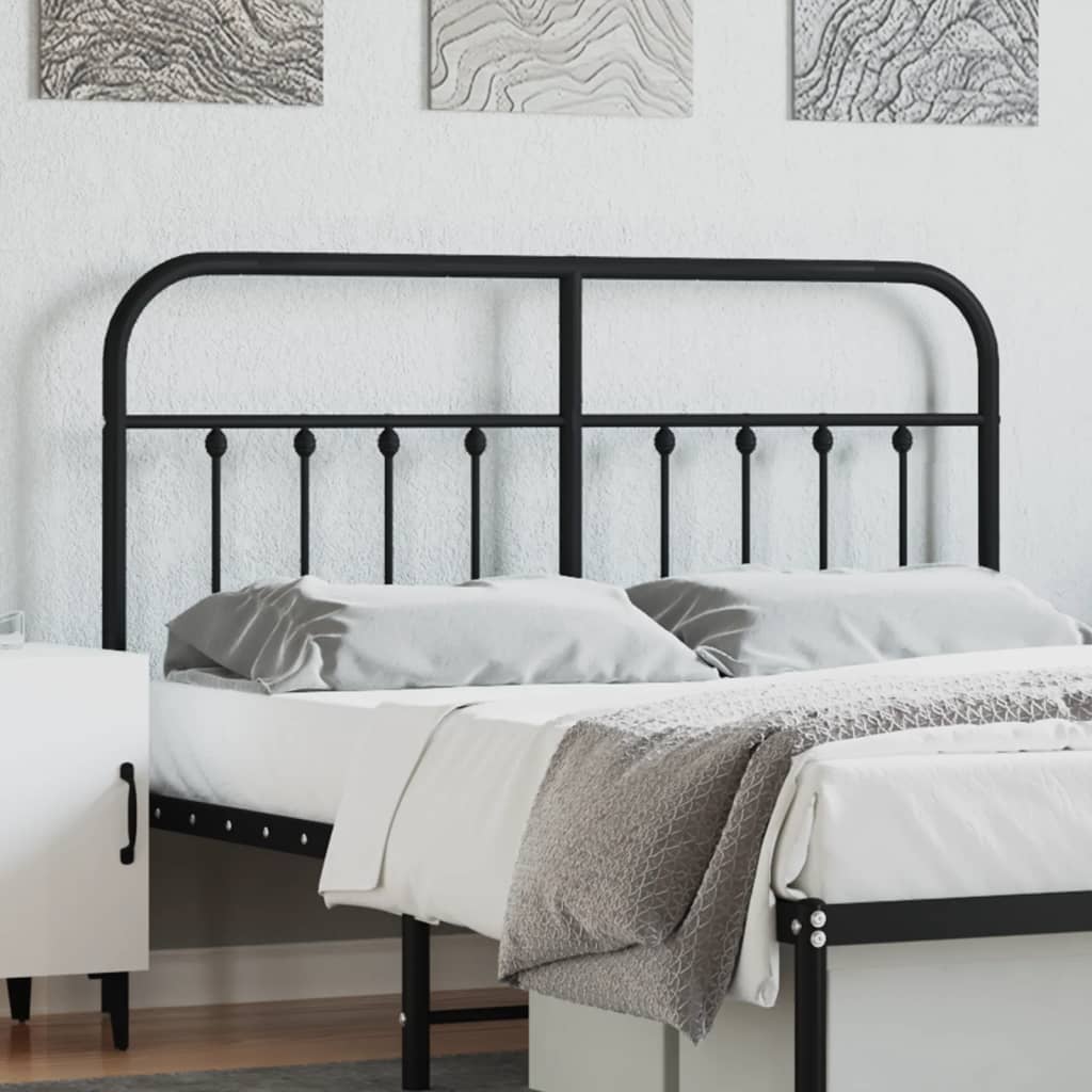 Metal Replace Headboard Black 140 cm