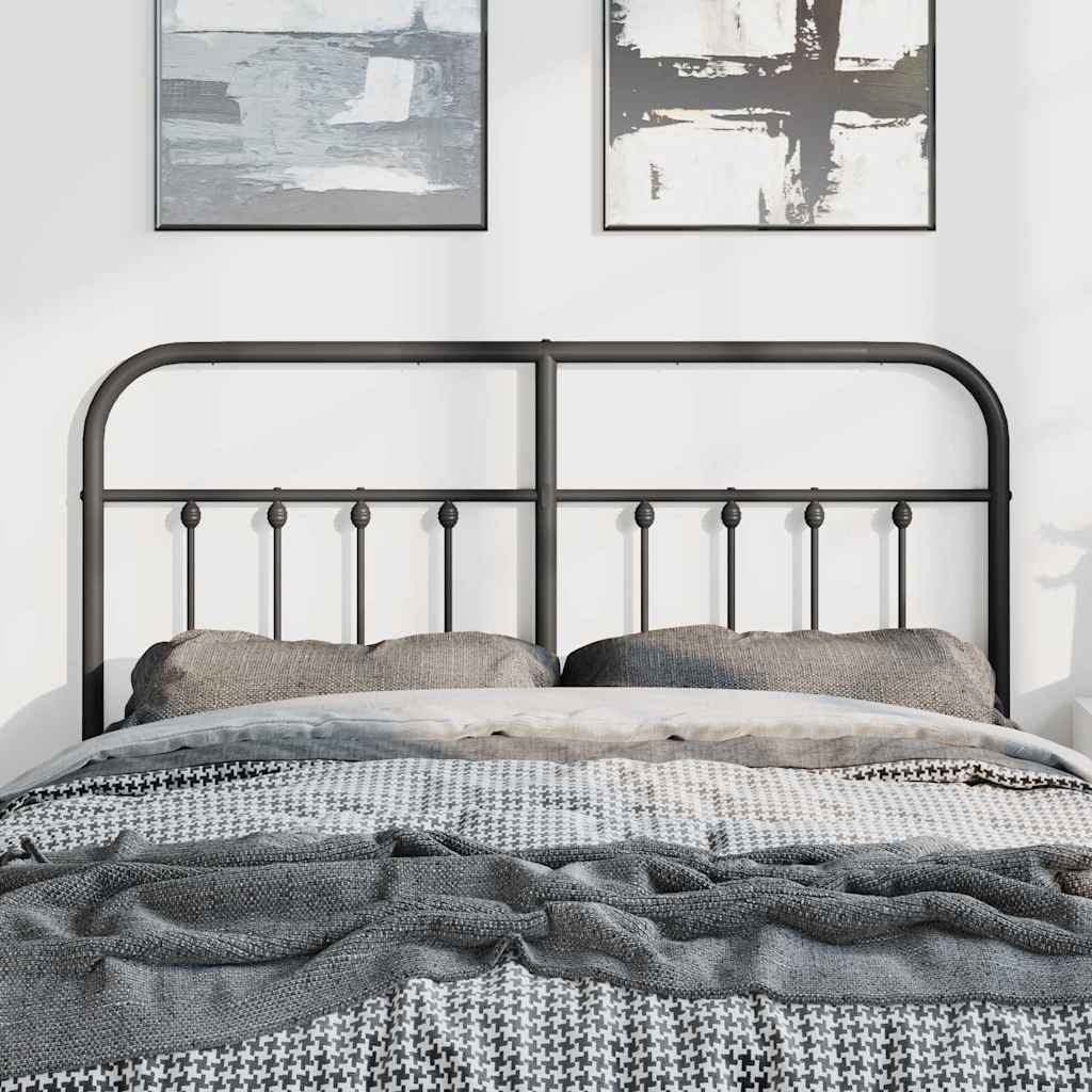Metal Replace Headboard Black 150 cm