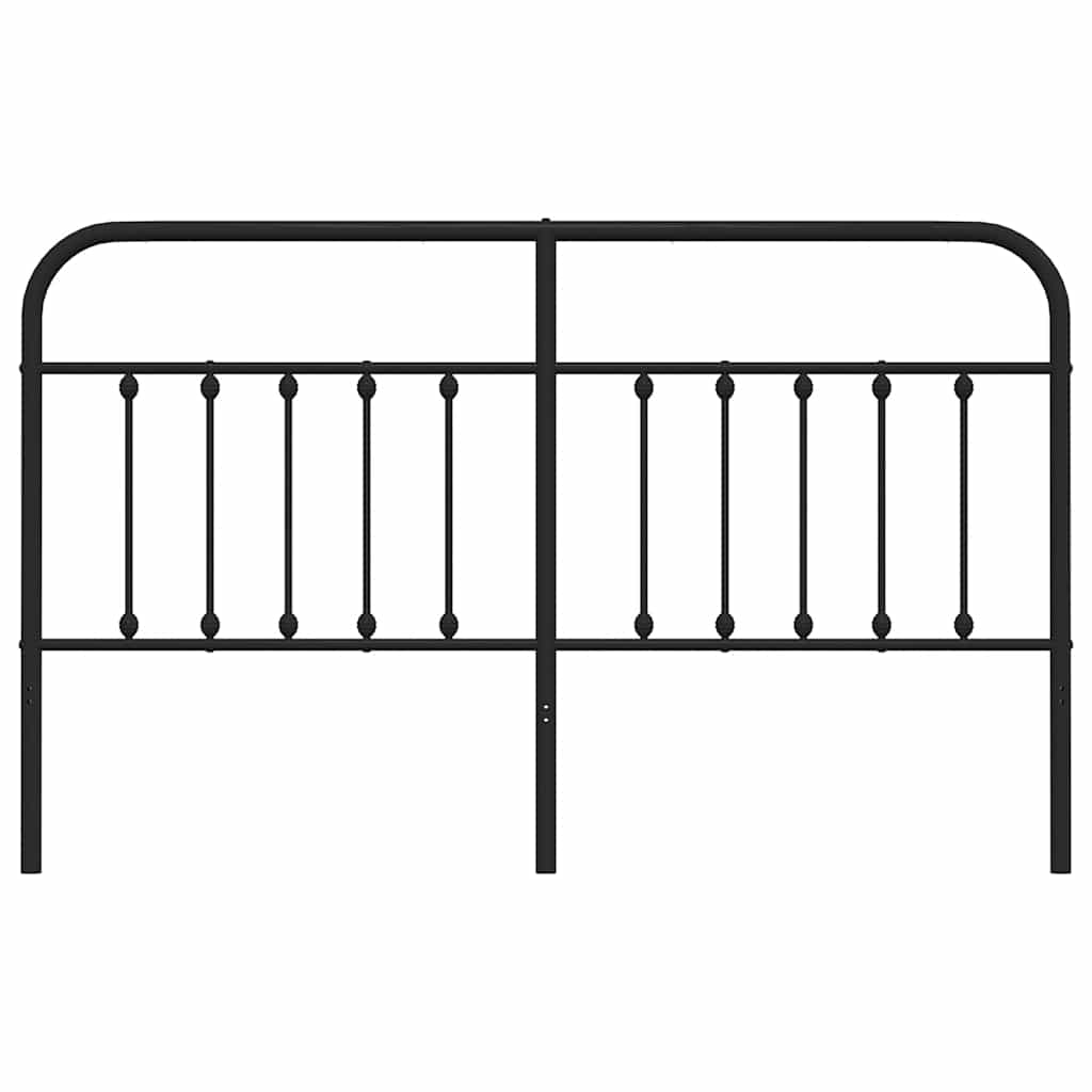 Metal Replace Headboard Black 160 cm