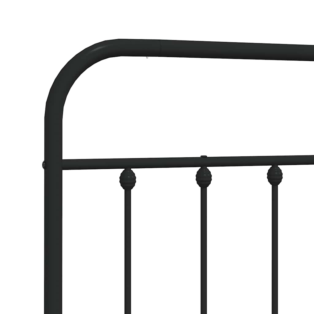 Metal Replace Headboard Black 160 cm