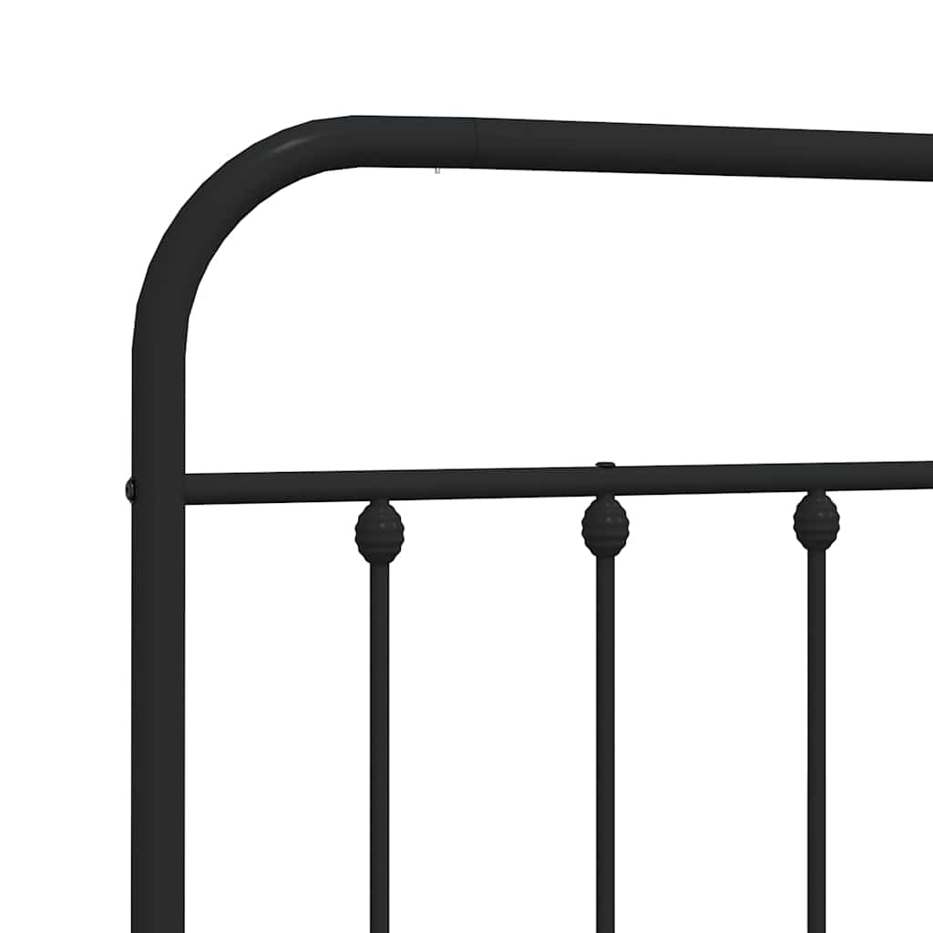 Metal Replace Headboard Black 200 cm