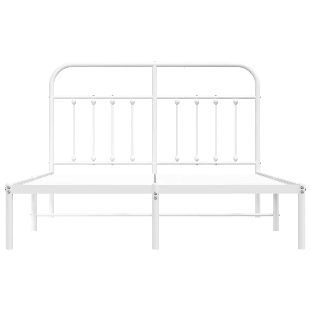 Bed Frame | White | Steel | Double Size | Bed Frame | Rectangular