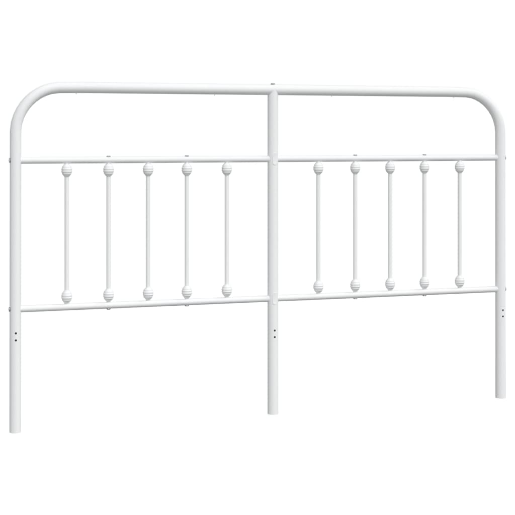 vidaXL Metal Headboard White 160 cm