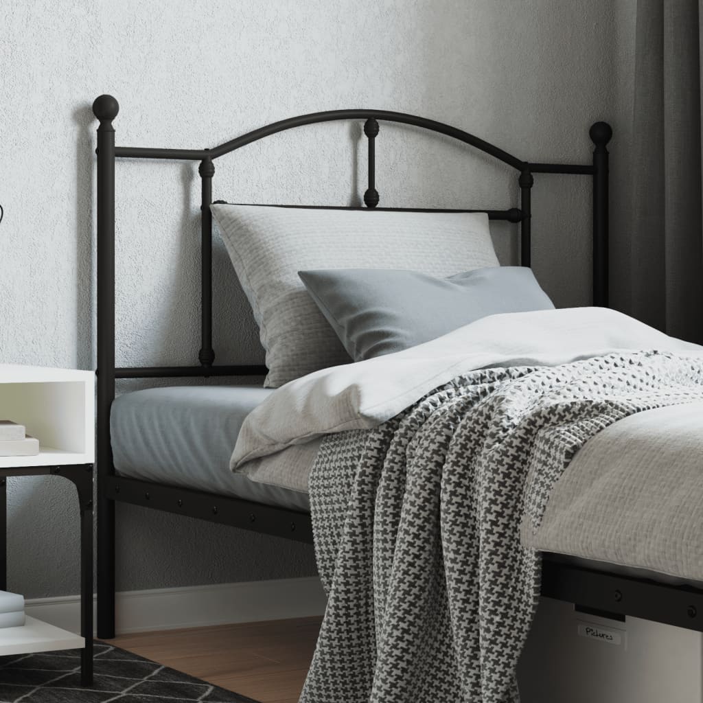 Metal Replace Headboard Black 107 cm