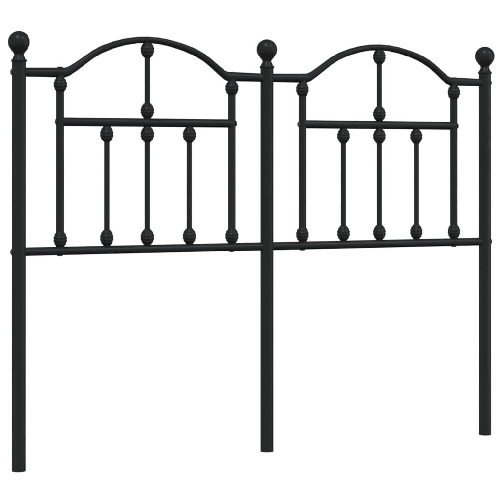 Metal Replace Headboard Black 120 cm