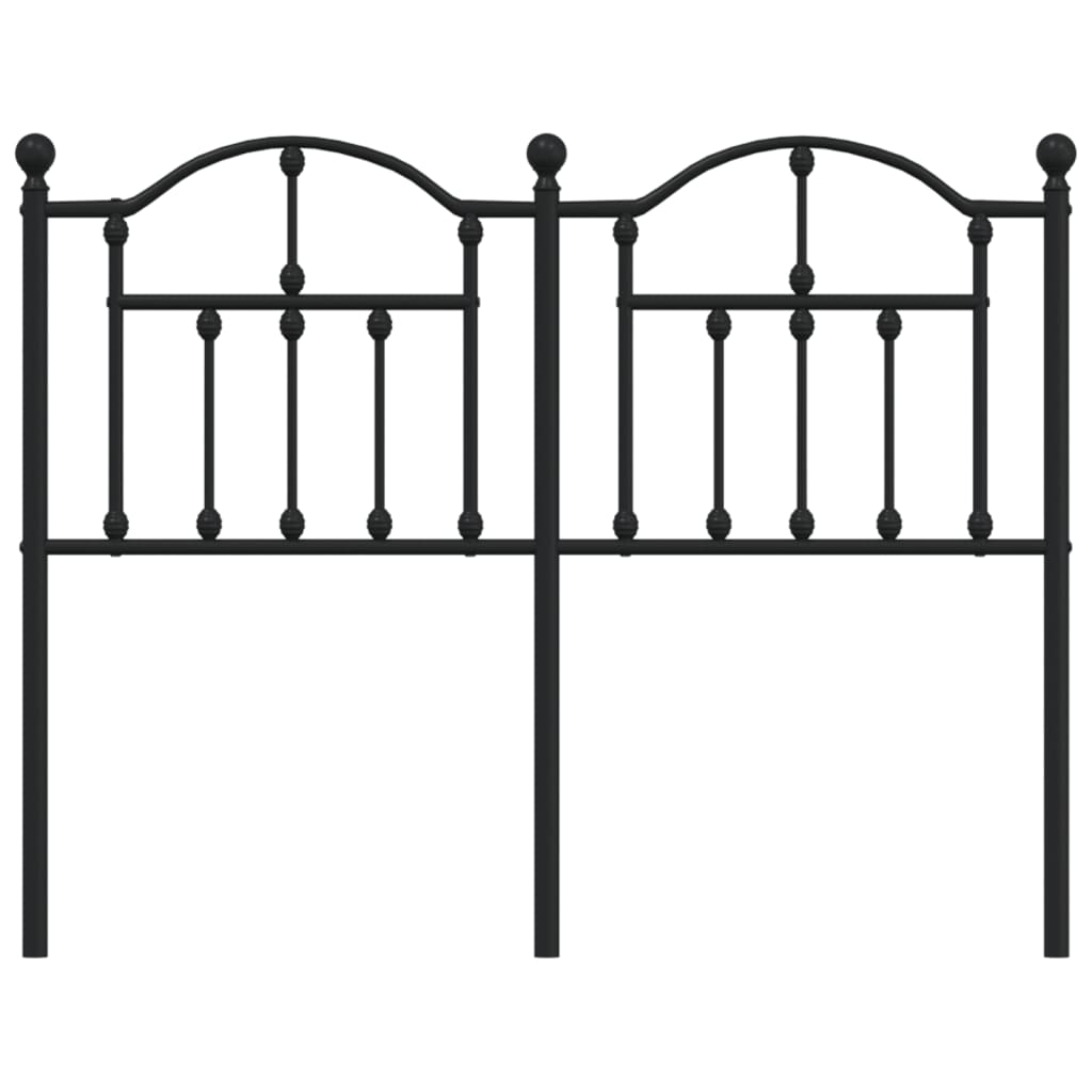 Metal Replace Headboard Black 120 cm